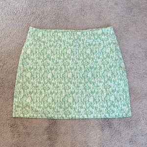 Green Printed Skort